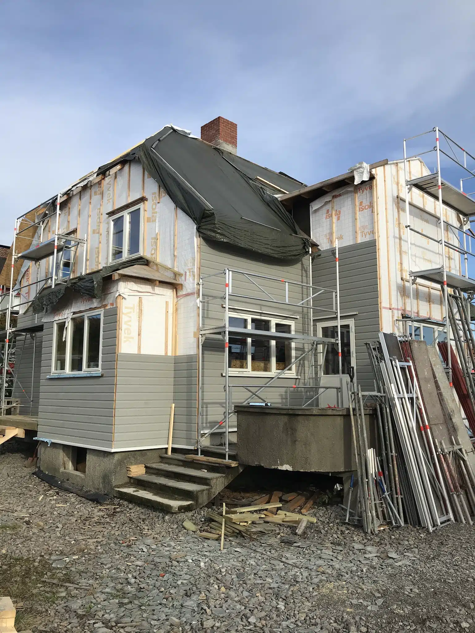 Rehabilitering av hus utført av Byggmester Hvidsten på Hvaler og Fredrikstad